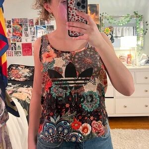 Adidas X Farm Rio Jardim Floral Mandala Tank Size S